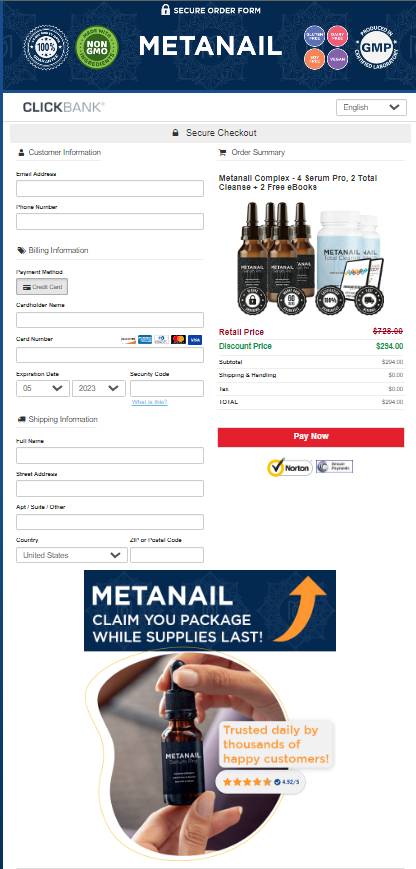 Metanail Complex - Secure Order Page